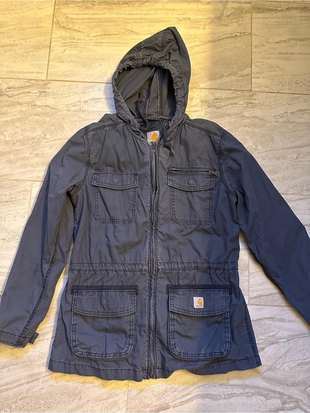 Carhartt Women’s El Paso Hooded Utility Jacket in Navy